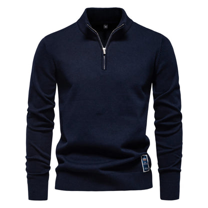Eleganter Strickpullover mit Reißverschluss