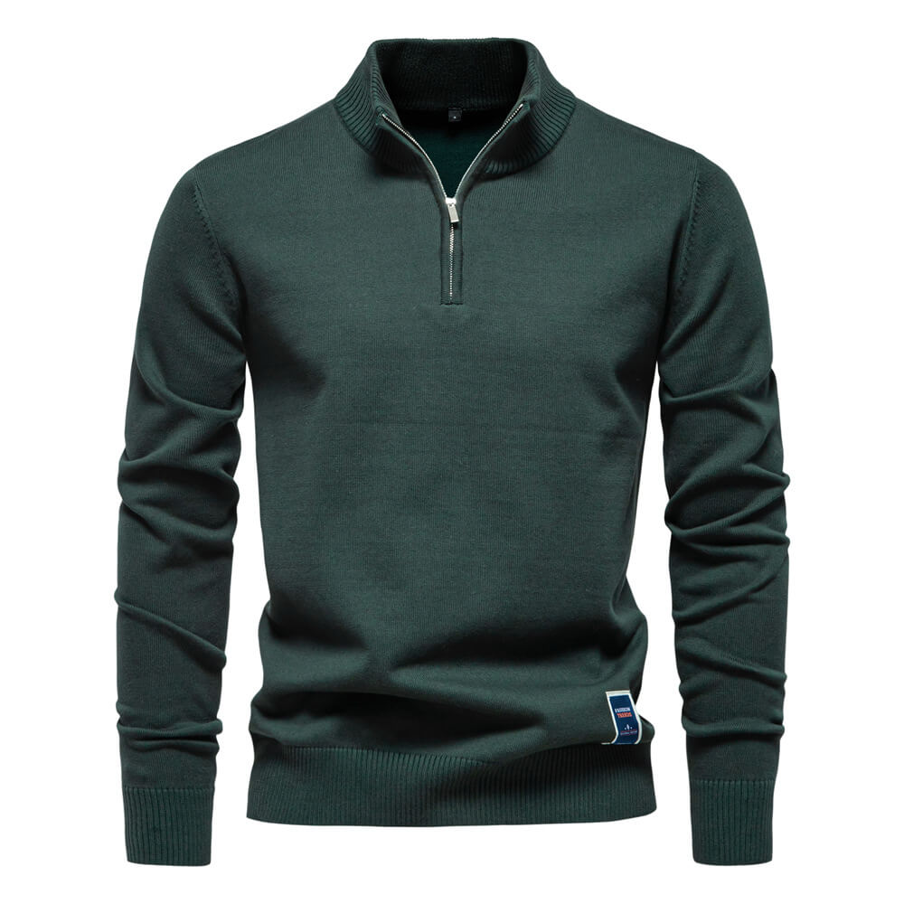 Eleganter Strickpullover mit Reißverschluss