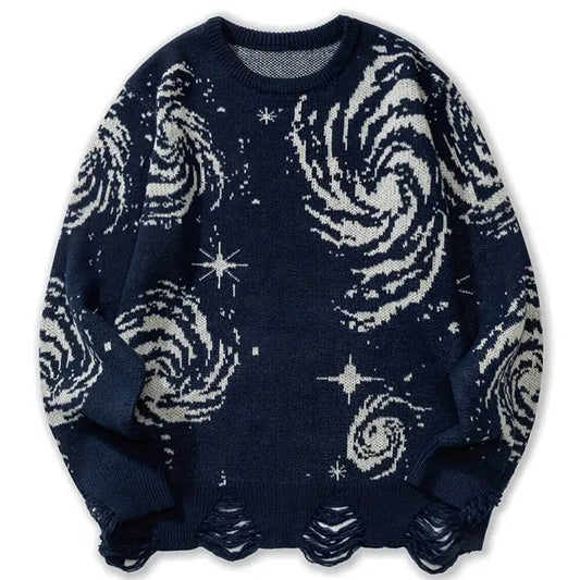 Bequemer Pullover für Herren: Kosmischer Style trifft auf lässigen Komfort