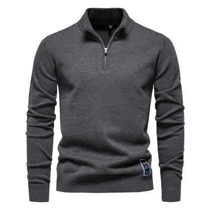 Eleganter Strickpullover mit Reißverschluss