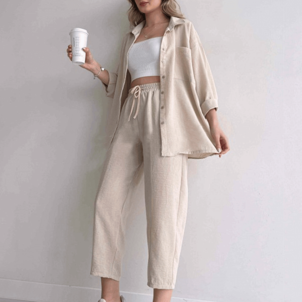 Lässiges zweiteiliges Set für Damen - Ideal für den Frühling