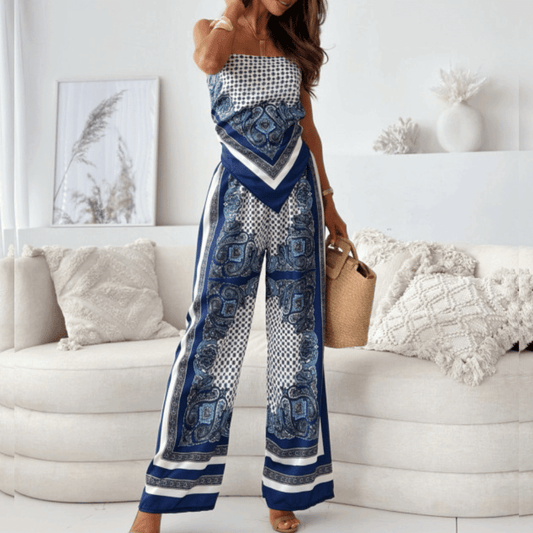 Elegantes zweiteiliges Set für Damen – Sommerlicher Chic mit Boho-Flair