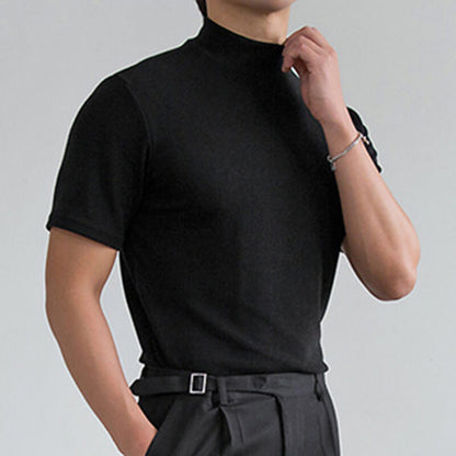 Klassisches Rollkragen T-Shirt für Herren: Schlichte Eleganz für jeden Anlass