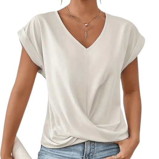 Bequemes V-Neck Shirt für Damen: Schlichte Eleganz für jeden Tag
