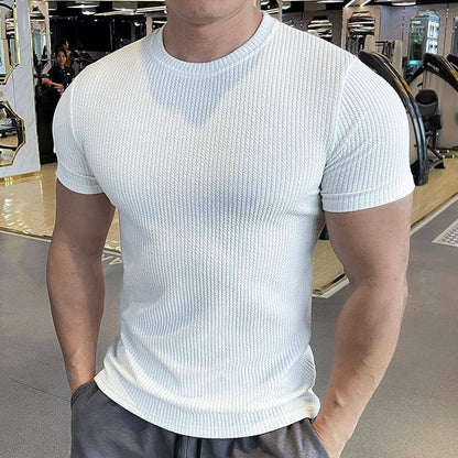 Strukturiertes T-Shirt für Herren – Sportlich & Figurbetont