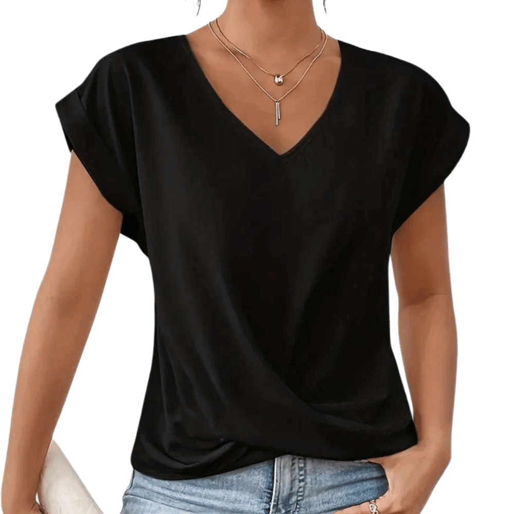 Bequemes V-Neck Shirt für Damen: Schlichte Eleganz für jeden Tag