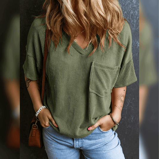 Lässiges Damen T-Shirt mit V-Ausschnitt – Dein Must-have für entspannte Styles
