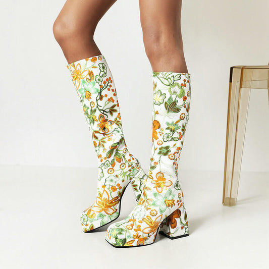 Florale Stiefel für Damen: Bequem & elegant