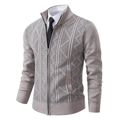 Elegante Herren-Strickjacke mit Reißverschluss