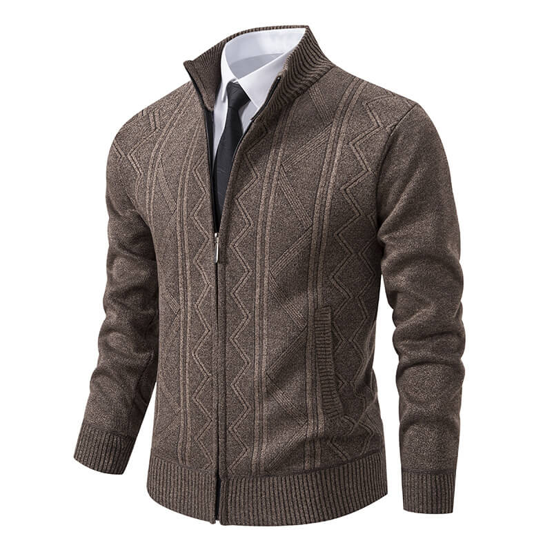 Elegante Herren-Strickjacke mit Reißverschluss