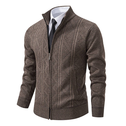 Elegante Herren-Strickjacke mit Reißverschluss