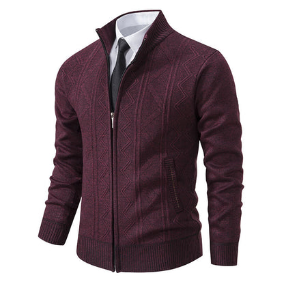 Elegante Herren-Strickjacke mit Reißverschluss