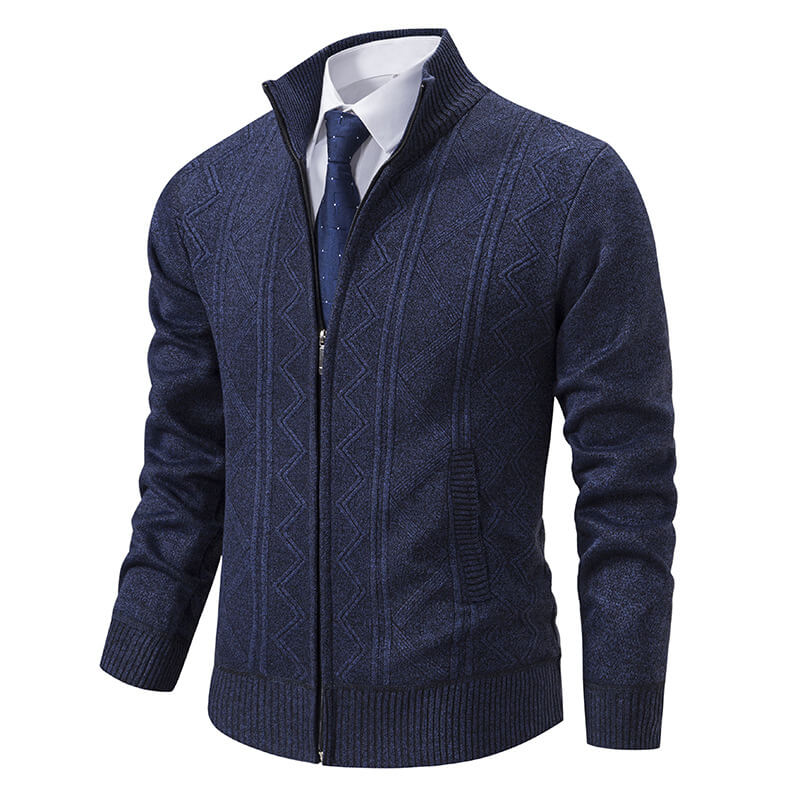 Elegante Herren-Strickjacke mit Reißverschluss