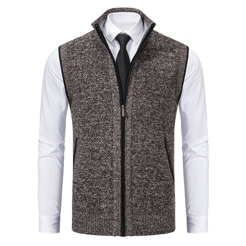 Elegante Herren-Strickweste mit Reißverschluss