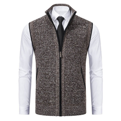 Elegante Herren-Strickweste mit Reißverschluss