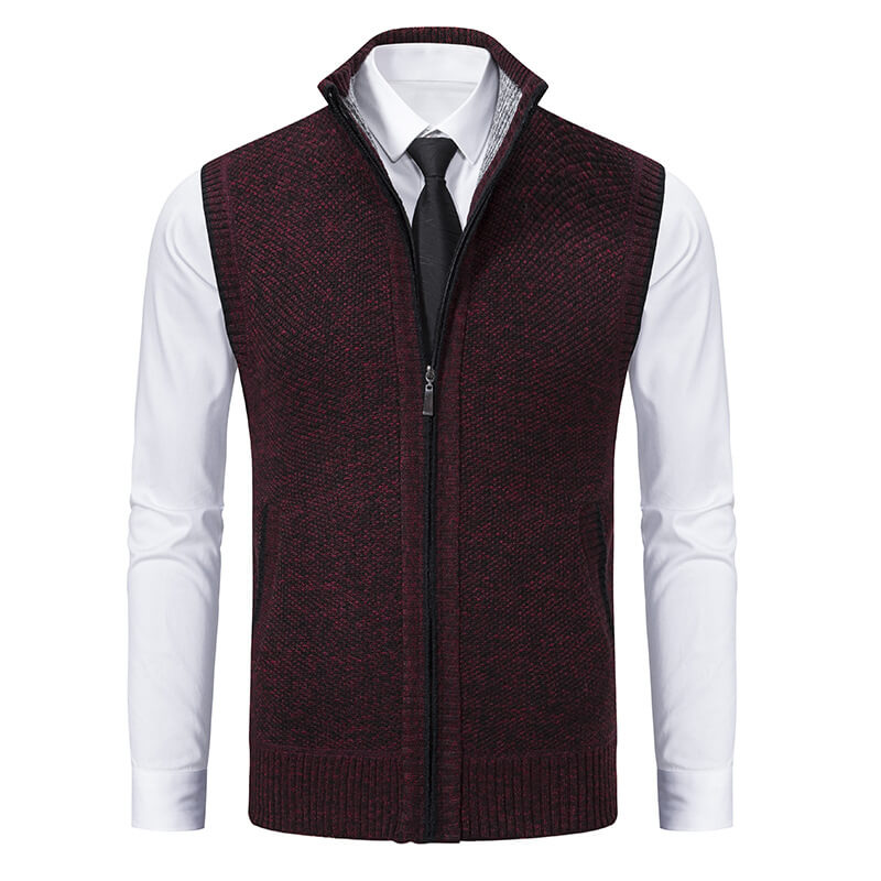 Elegante Herren-Strickweste mit Reißverschluss