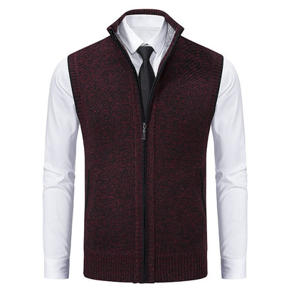 Elegante Herren-Strickweste mit Reißverschluss