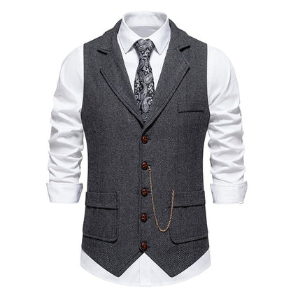 Elegante Herrenweste mit Reverskragen – Stilvoll & Zeitlos