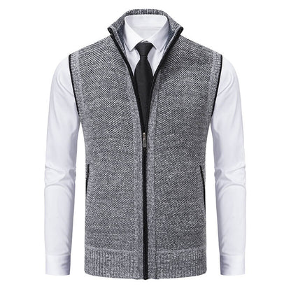 Elegante Herren-Strickweste mit Reißverschluss