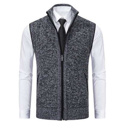 Elegante Herren-Strickweste mit Reißverschluss