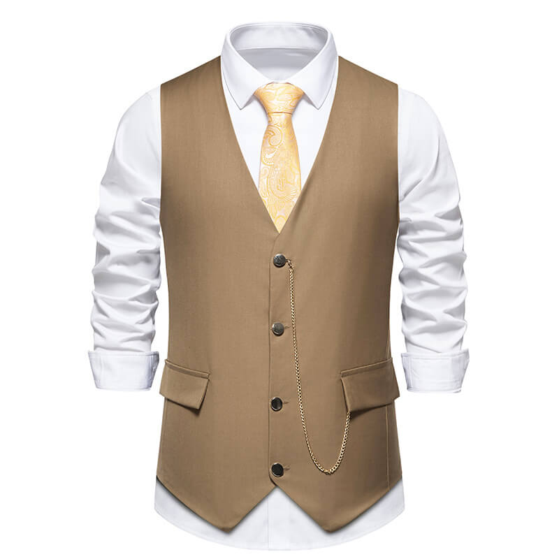 Edle Herrenweste mit Ketten-Detail – Klassischer Look für jeden Anlass