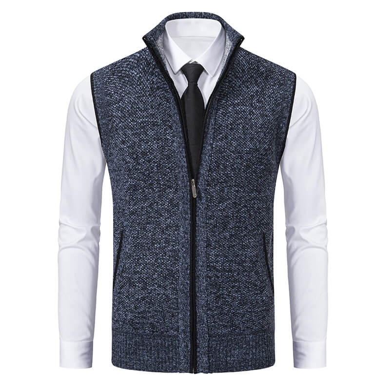 Elegante Herren-Strickweste mit Reißverschluss