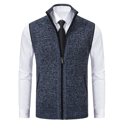Elegante Herren-Strickweste mit Reißverschluss