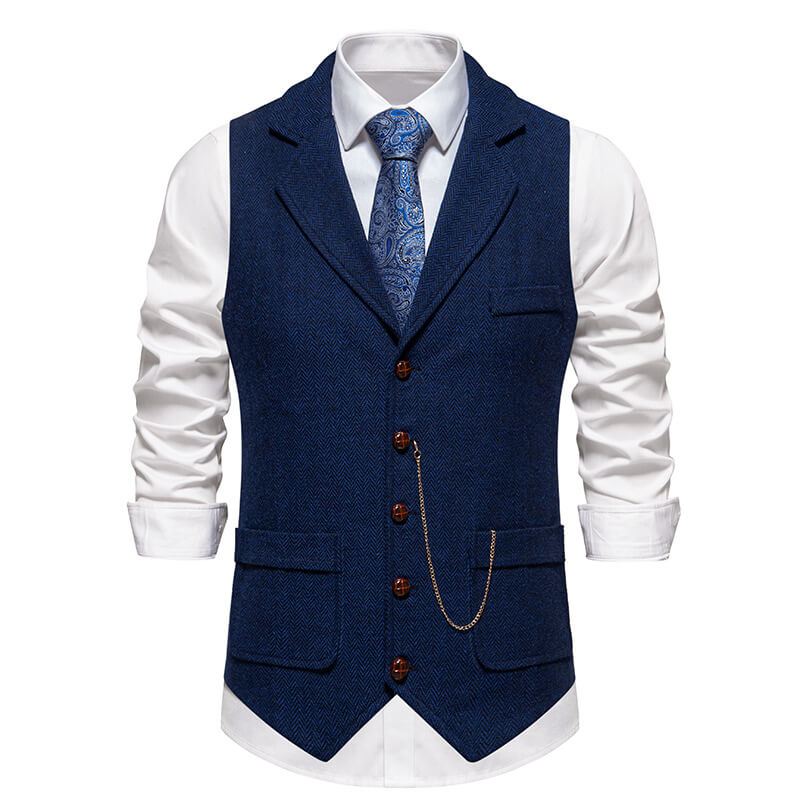 Elegante Herrenweste mit Reverskragen – Stilvoll & Zeitlos