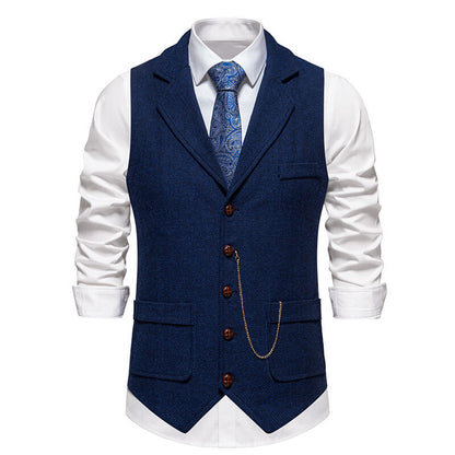 Elegante Herrenweste mit Reverskragen – Stilvoll & Zeitlos