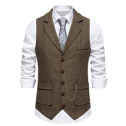 Elegante Herrenweste mit Reverskragen – Stilvoll & Zeitlos